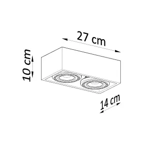 Quatro Wood Natural 2 Light Classic Ceiling Light