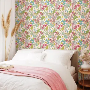 Hoopla Walls Oasis Pink Mix Smooth Matt Wallpaper