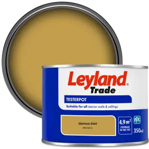 Leyland Trade Vinyl Matt Walls & Ceilings Emulsion Paint Glorious Gold (PPG1107-6) 350ml Tester