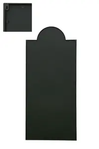 MirrorOutlet Fenestra - Black Modern Wall and Leaner Mirror 75" X 33" (190 x 85CM)