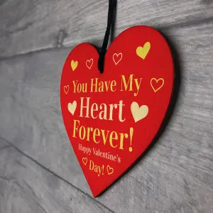 Red Ocean You Have My Heart Valentines Gifts Boyfriend Husband Wife Girlfriend Love Plaque