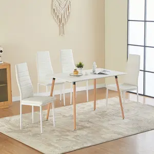 Herland Dining Chair (Set of 4) White / White