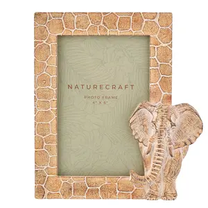 Naturecraft Wood Effect Elephant Photo Frame 4" x 6"