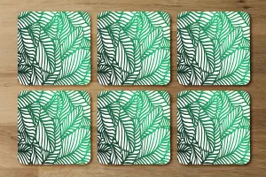 Green Biophilic design with natural analogues texture (Coaster) / Default Title