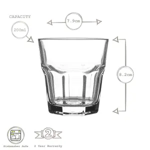 LAV - Aras Whisky Glasses - 200ml - Pack of 6