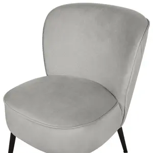 Armchair VOSS Velvet Light Grey