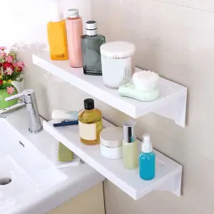 Wall Mounted Bathroom Shelf Display Rack Shower Organizer Floating Shelf W 38 cm