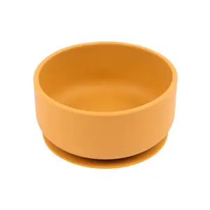 Tiny Dining - Baby Silicone Suction Bowls with Lid - Ochre - Pack of 3