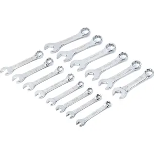 BlueSpot 14pc Combination Spanner Set Metric Stubby Wrench Spanners