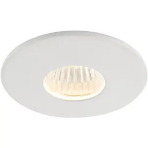 Mini Recessed Downlight Fixture - 4W Warm White COB LED Driver - Matt White