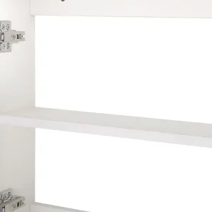 Bathroom Wall Mounted Mirror Cabinet with LED White 60 x 60 cm JARAMILLO