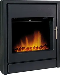 Acantha Alta Electric Inset Stove In Black With Remote Control