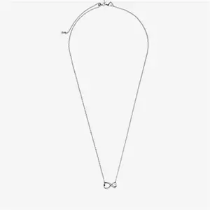 Pandora Sparkling Infinity Collier Necklace - Silicone / Sterling Silver / Cubic Zirconia - Sz. 50 cm