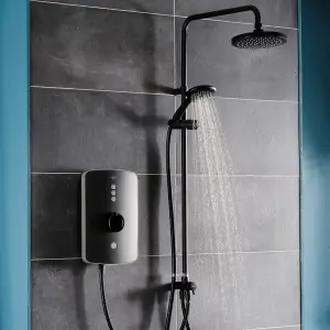 Triton Amala DuElec® Matt Black Manual Electric Shower, 9.5kW