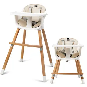 Costway 3 in 1 Baby Infant High Chair Feeding Dining Chair W/ Food Tray & Safety Belt