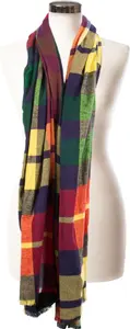 Brushed Tartan Cotton Scarf Buchanan Modern / BUCHANAN MODERN / 70X180