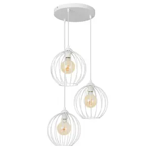 Luminosa Mercure Cluster Pendant Ceiling Light White 40cm