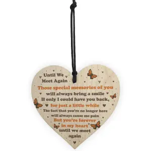 Until We Meet Again Plaque Memorial Gift For Mum Dad Nan Grandad Memorial Plaque Keepsake