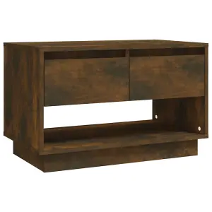 Berkfield TV Cabinet Smoked Oak 70x41x44 cm Engineered Wood