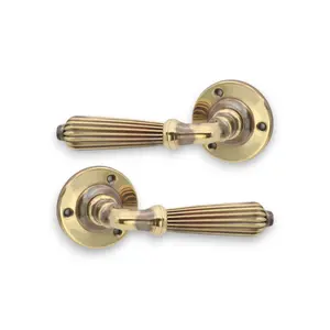 Regency Door Handle Aged Brass