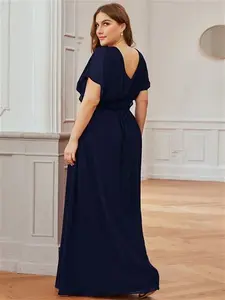 Ever-Pretty Elegant Navy Blue Concert Dress Polyester