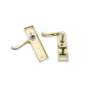 Victorian Scroll Privacy Lever Handle 150mm Polished Brass