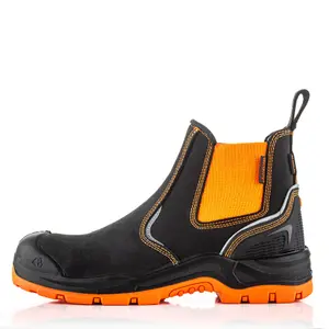 Buckbootz BUCKZVIZ Waterproof Hi-Vis Safety Dealer Work Boots Orange - Size 13