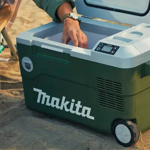 Makita DCW180Z Olive 18v LXT 20L Cooler & Warmer Cool Box Wheeled Bare + Plug