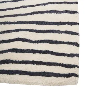 Viscose Area Rug 200 x 300 cm Black and White RUMRA