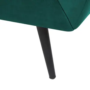 3 Seater Velvet Sofa Green LENVIK