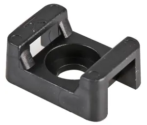 CONCORDIA TECHNOLOGIES - Cable Tie Saddle Mount, Black, Use with 9mm Cable Ties, Pack of 100