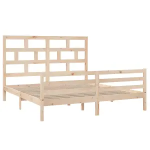 Berkfield Bed Frame Solid Wood 180x200 cm 6FT Super King