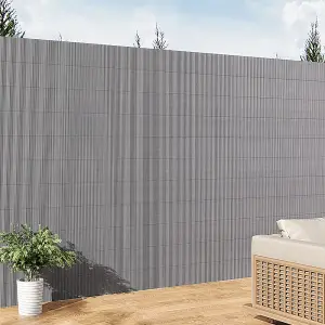 180cm W x 300cm L Sun-blocked Privacy Fence Screen Panels Light Grey