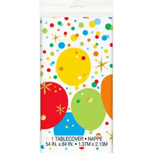 Unique Party Glitzy Gold Birthday Tablecover Multicoloured (One Size)