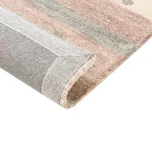 Wool Gabbeh Area Rug 140 x 200 cm Beige and Brown KARLI