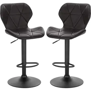 Parrett Swivel Adjustable Height Stool (Set of 2) Anthracite