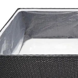 Berkfield Garden Planter Black 157x80x40 cm Poly Rattan