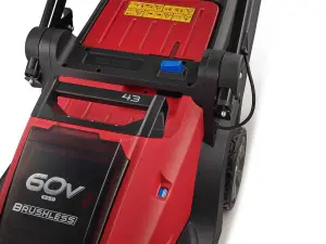 Toro 21844 Flex-Force 60v  Battery Lawnmower Variable Speed 43cm Includes 4Ah Battery & Charger