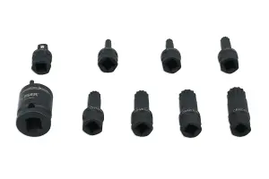 Laser Tools 7979 9pc Dual Drive Spline Impact Bit Socket Set