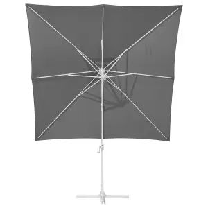 Cantilever Parasol Dark 2.5 x 2.5 m Grey MONZA