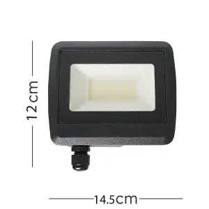 ValueLights LED 30w IP65 Black Outdoor Garden Flood Wall Light In Cool White