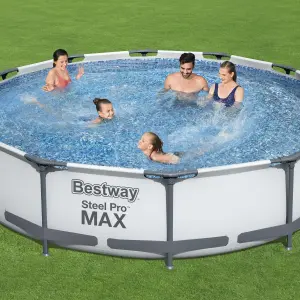 Bestway Steel pro max Swimming pool with pump (L) 3.66m x (H) 76cm