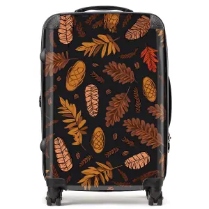 Autumn Leaves And Pinecones Suitcase - Medium