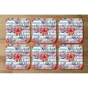 Square 6 Piece Coaster Set (Set of 6)