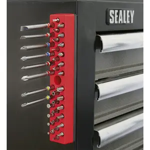 36 Capacity Magnetic Bit Holder - Screwdriver HEX Drill Bit Organizer Block