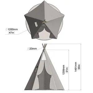 Rebo Montessori Pikler Style Teepee Play Tent