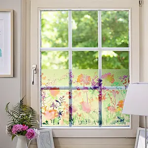 d-c-fix Miraflores Premium Static Cling Window Film for Privacy and Décor 1.5m(L) 45cm(W)