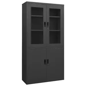 Berkfield Office Cabinet Anthracite 90x40x180 cm Steel