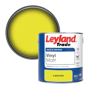 Leyland Trade Vinyl Matt Walls & Ceilings Emulsion Paint (S 0570-G70Y) 2.5L