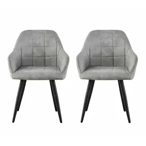 Aliauna Upholstered Armchair (Set of 2) Light Grey